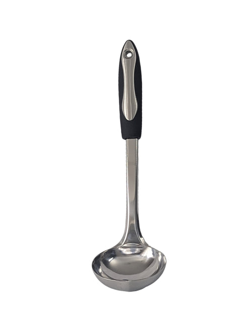 EFG Home, Rubber Handle Stainless Steel Soup Ladle 1